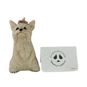 Quarry Critters Tiffany Yorkshire Terrier Yorkie Dog Figurine With COA